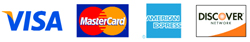 Visa, Mastercard, American Express and Discover accepted.